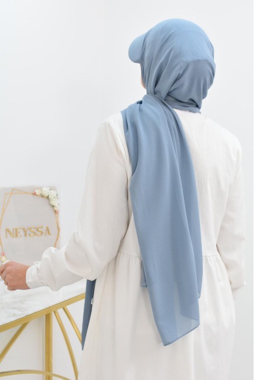 Hijab casquette mousseline et bonnet intégré