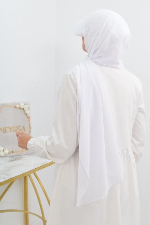 Hijab casquette mousseline et bonnet intégré