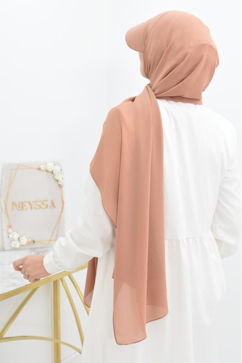 Hijab casquette mousseline et bonnet intégré