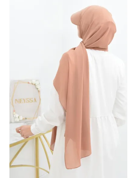 Hijab casquette mousseline et bonnet intégré