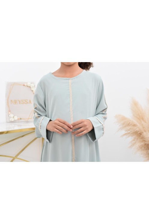 Longue Abaya femme papillon de prière avec son khimar en matière jazz