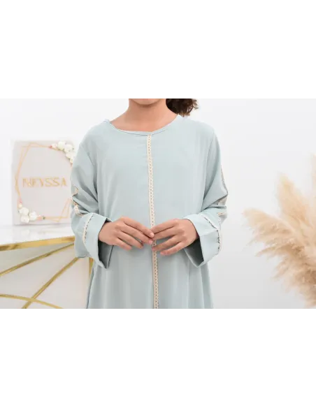 Longue Abaya femme papillon de prière avec son khimar en matière jazz