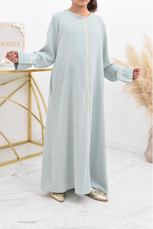 Longue Abaya femme papillon de prière avec son khimar en matière jazz