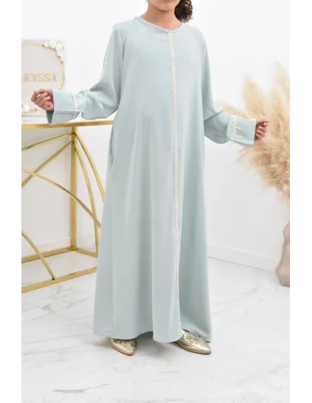 Longue Abaya femme papillon de prière avec son khimar en matière jazz