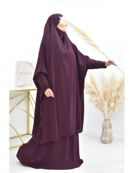 jilbab 2 pieces en wool peach haut de gamme et pas cher