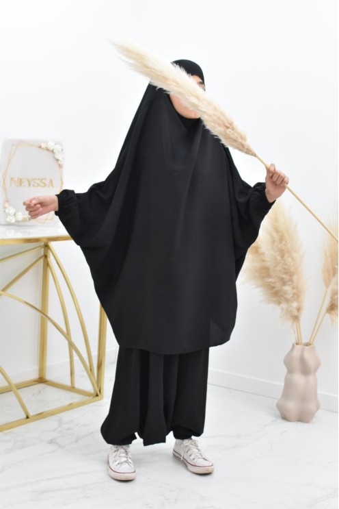 Jilbeb fille 2 pièces sarouel pour prier ou se rendre à la mosquée