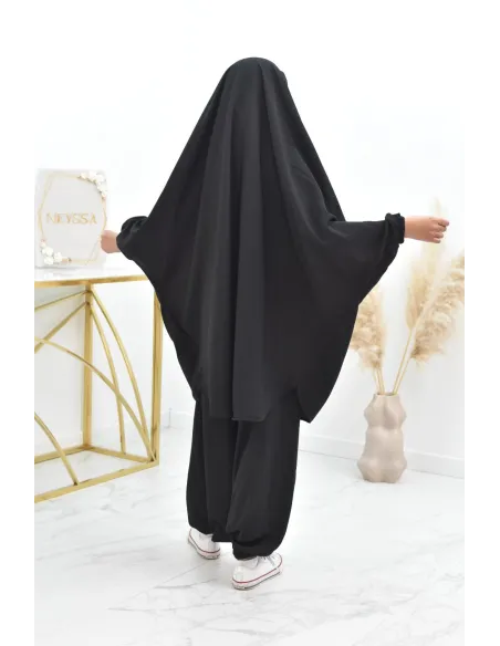 Jilbeb fille 2 pièces sarouel pour prier ou se rendre à la mosquée