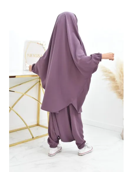 Jilbeb fille 2 pièces sarouel pour prier ou se rendre à la mosquée