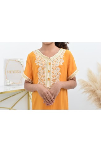Gandoura fille style broderies Marocaine sfifa Aïd et ramadan 2023 2