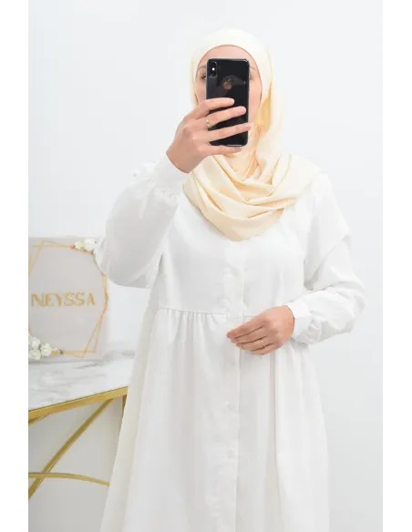 Hijab cagoule intégré jersey et mousseline Neyssa Shop