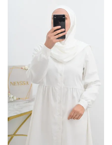 Hijab cagoule intégré jersey et mousseline Neyssa Shop