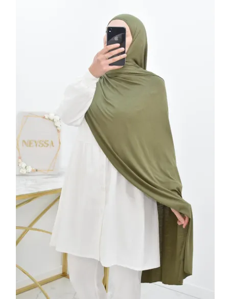 Hijab à enfiler long xxl jersey de viscose pour hijabi femme voilée