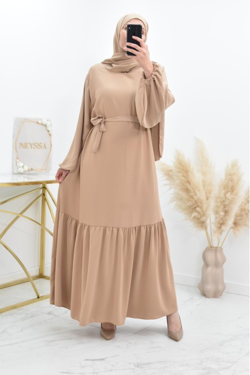 Langes Gebetskleid mit integriertem Hijab, weite und fließende Abaya von Neyssa.