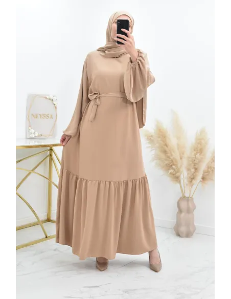 Langes Gebetskleid mit integriertem Hijab, weite und fließende Abaya von Neyssa.