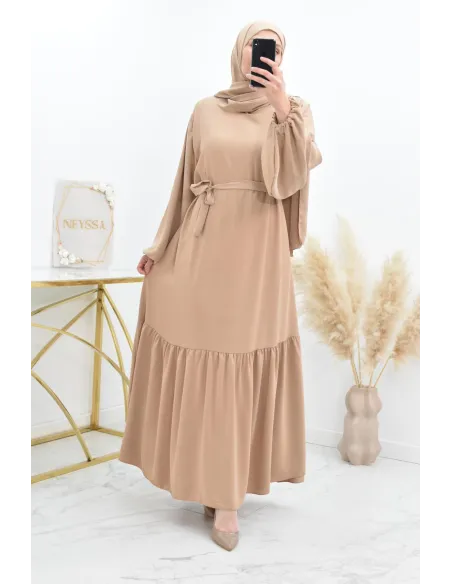 Langes Gebetskleid mit integriertem Hijab, weite und fließende Abaya von Neyssa.