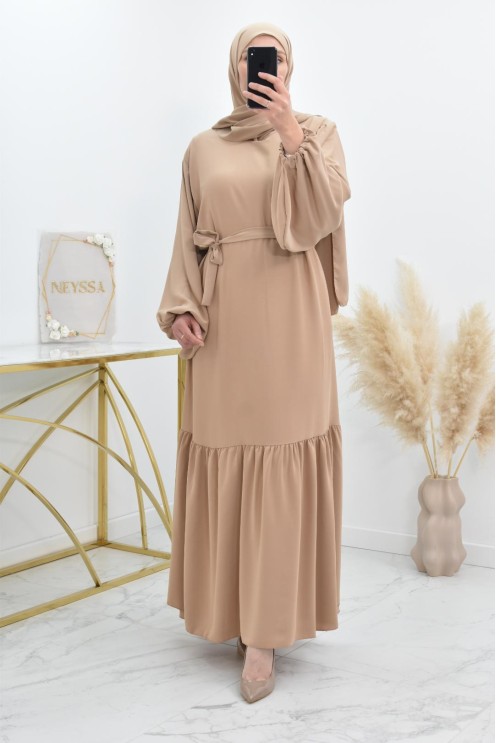 Langes Gebetskleid mit integriertem Hijab, weite und fließende Abaya von Neyssa.