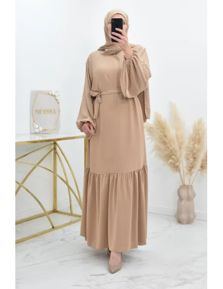 Langes Gebetskleid mit integriertem Hijab, weite und fließende Abaya von Neyssa.