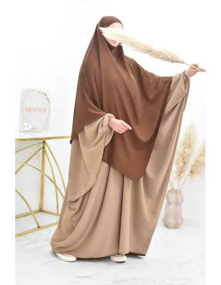 Long khimar pointu pour femme musulmane hijab légiféré