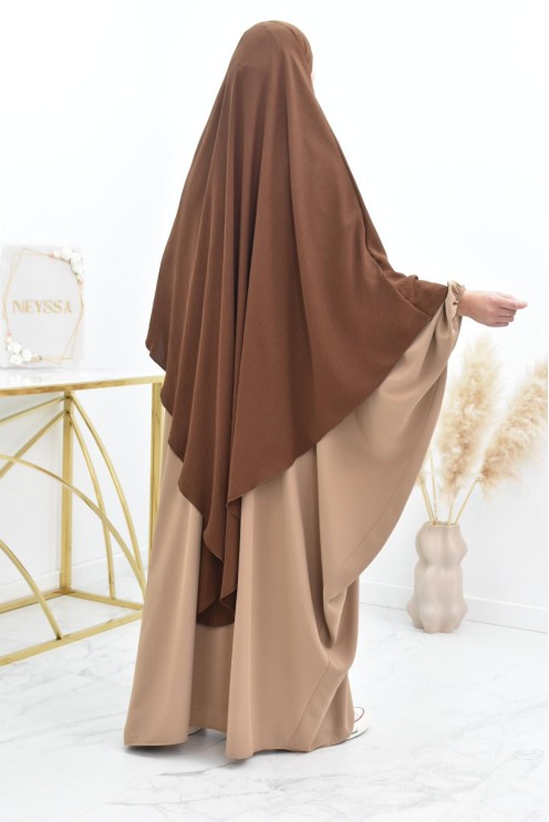 Long khimar pointu pour femme musulmane hijab légiféré
