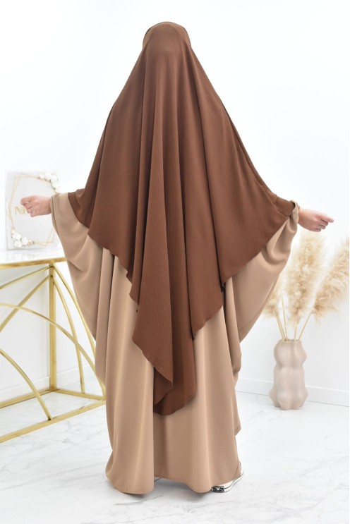 Long khimar pointu pour femme musulmane hijab légiféré