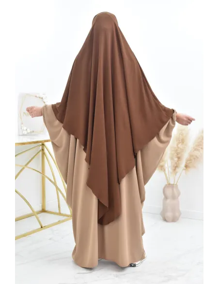 Long khimar pointu pour femme musulmane hijab légiféré