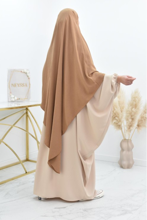 Long khimar pointu pour femme musulmane hijab légiféré
