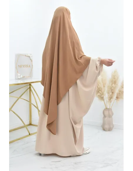Long khimar pointu pour femme musulmane hijab légiféré