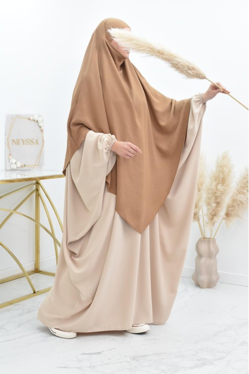 Long khimar pointu pour femme musulmane hijab légiféré
