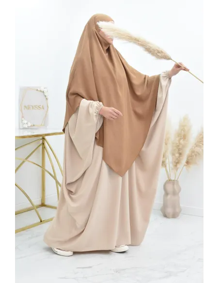 Long khimar pointu pour femme musulmane hijab légiféré