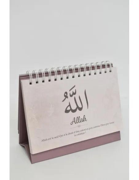 Calendrier rappels 99 noms d'Allah et ses attribus 