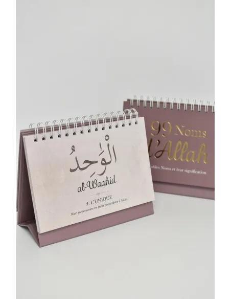 Calendrier rappels 99 noms d'Allah et ses attribus 