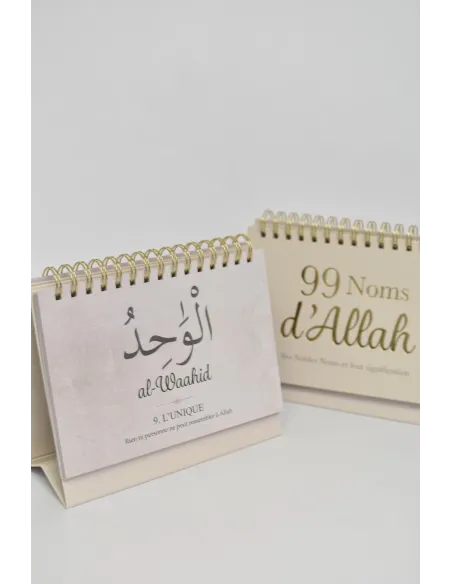 Calendrier rappels 99 noms d'Allah et ses attribus 