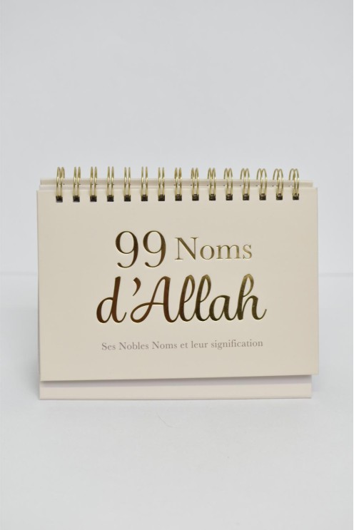 Calendrier rappels 99 noms d'Allah et ses attribus 