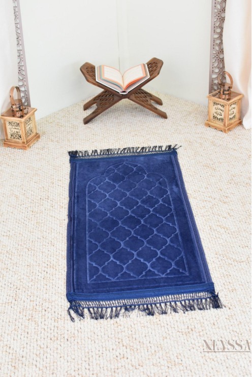 Tapis de prière enfant velours épais pour accomplissement de la salat