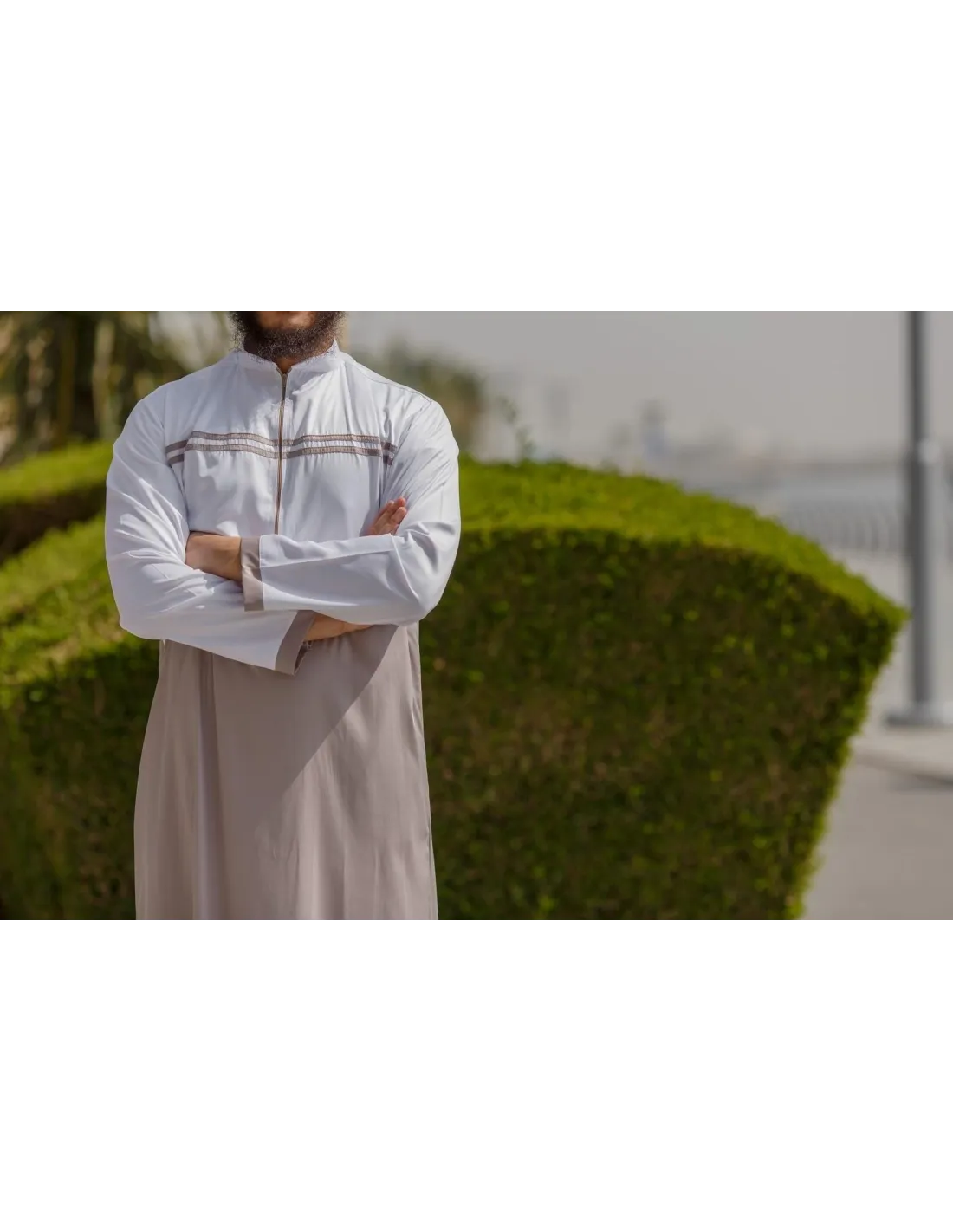 Djellaba Homme En Coton/Lin - Caftan Long à Manches Longues, Avec Boutonnage Patte, Style Marocain Décontracté