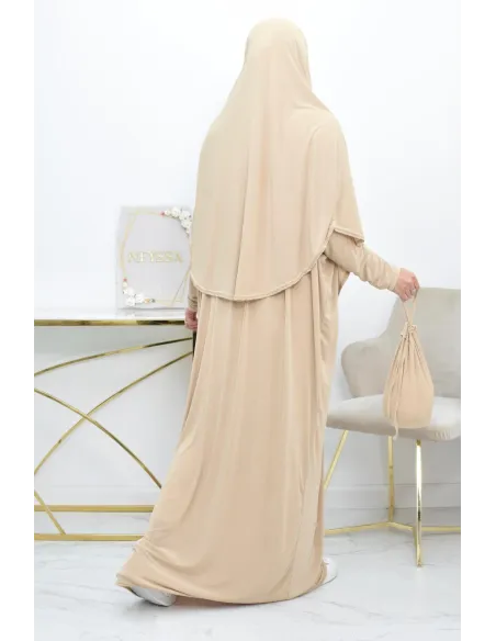 Loose butterfly prayer abaya with integrated hijab at the best price