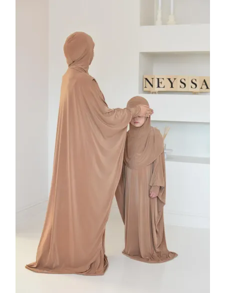 Robe de prière ample tenue de prière hijab intégré facile à enfiler