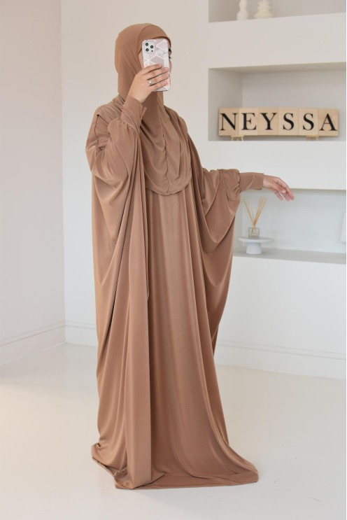 Robe de prière ample tenue de prière hijab intégré facile à enfiler