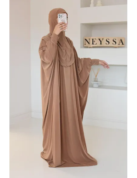 Robe de prière ample tenue de prière hijab intégré facile à enfiler