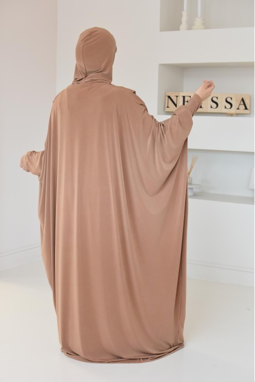 Robe de prière ample tenue de prière hijab intégré facile à enfiler