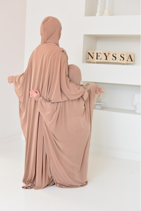 Robe de prière ample tenue de prière hijab intégré facile à enfiler