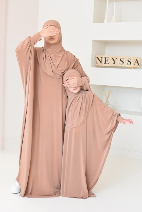 Robe de prière ample tenue de prière hijab intégré facile à enfiler