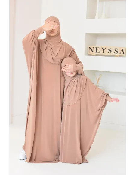 Robe de prière ample tenue de prière hijab intégré facile à enfiler