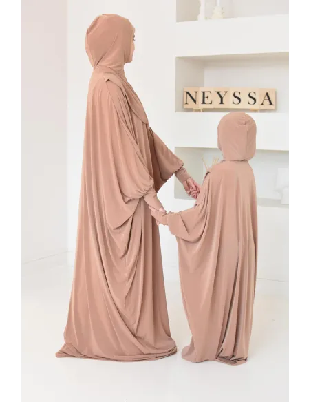 Robe de prière ample tenue de prière hijab intégré facile à enfiler