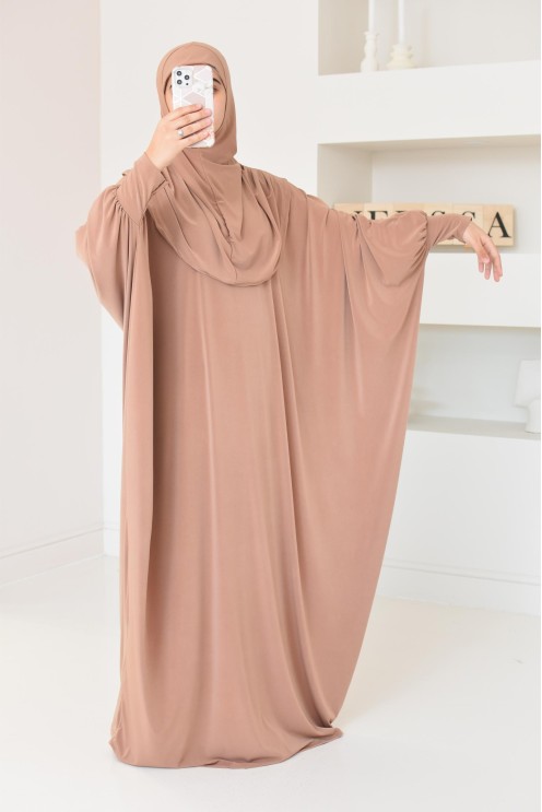 Robe de prière ample tenue de prière hijab intégré facile à enfiler
