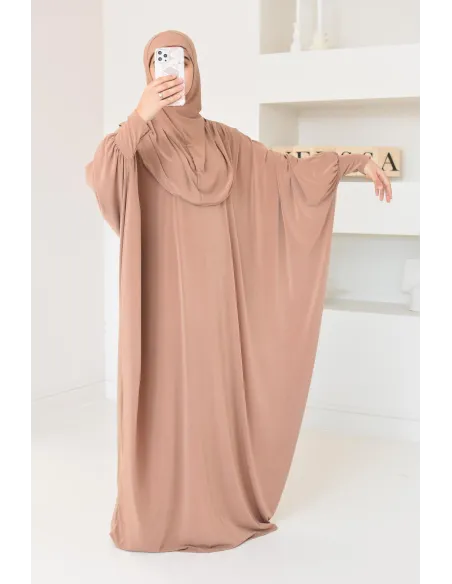 Robe de prière ample tenue de prière hijab intégré facile à enfiler