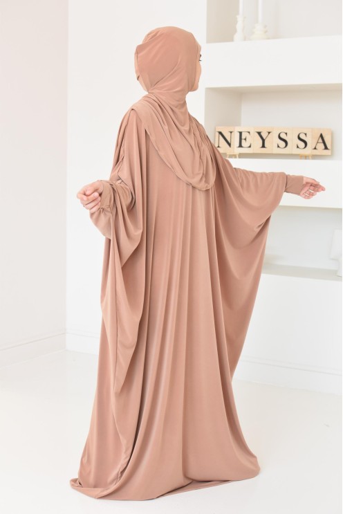 Robe de prière ample tenue de prière hijab intégré facile à enfiler