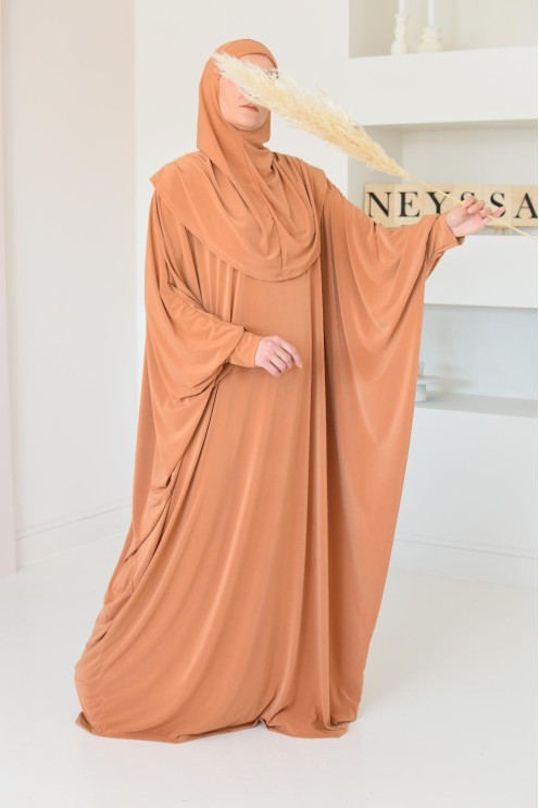 Robe de prière ample tenue de prière hijab intégré facile à enfiler