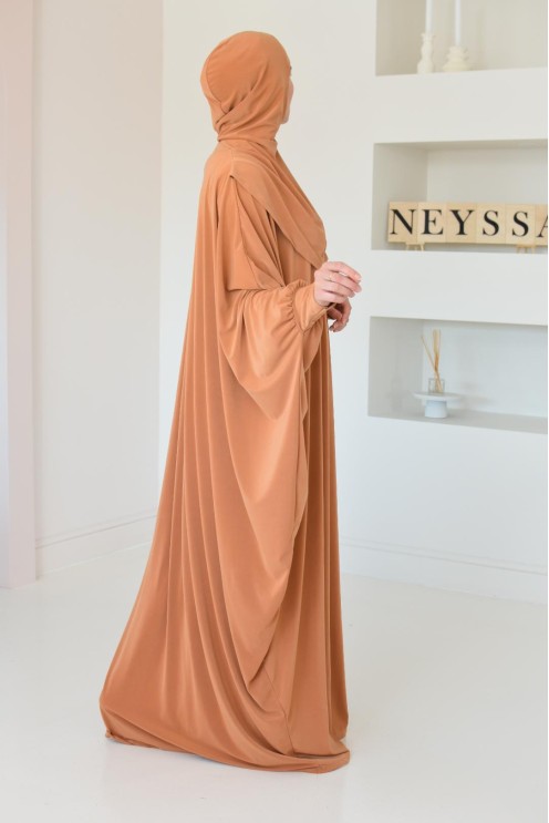 Robe de prière ample tenue de prière hijab intégré facile à enfiler