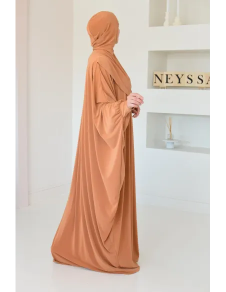 Robe de prière ample tenue de prière hijab intégré facile à enfiler